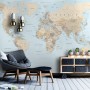Brown & Brown Political World Map Wallpaper Mural