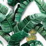 Watercolor Banana Leaf Pattern Wallpaper Mural