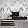 Zigzag Pattern with Dot Work Wallpaper Mural