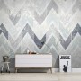 Zigzag Pattern with Dot Work Wallpaper Mural