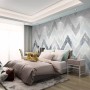 Zigzag Pattern with Dot Work Wallpaper Mural