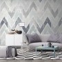 Zigzag Pattern with Dot Work Wallpaper Mural
