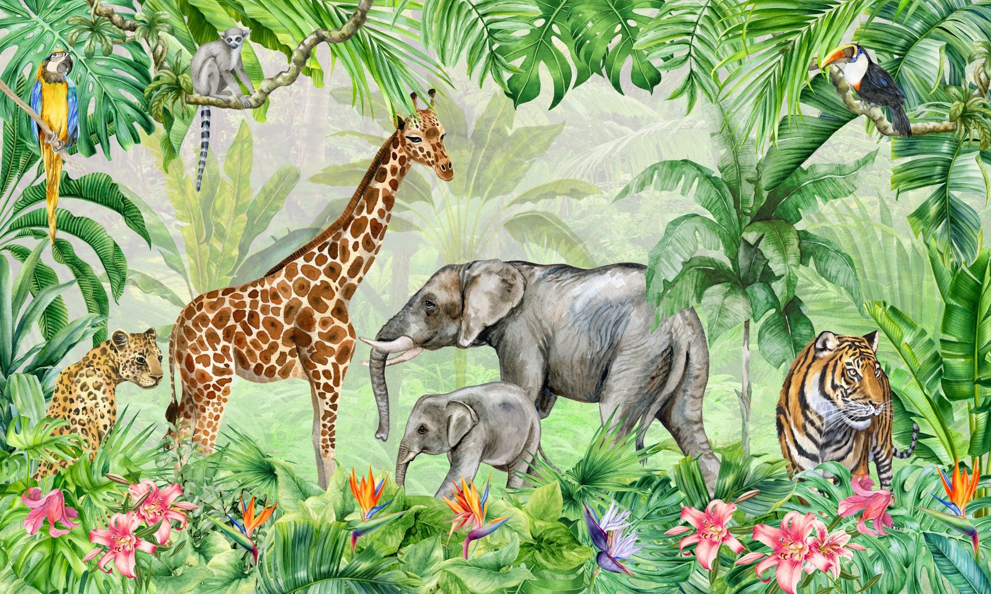 Tropical Rainforest Animals Wallpaper
