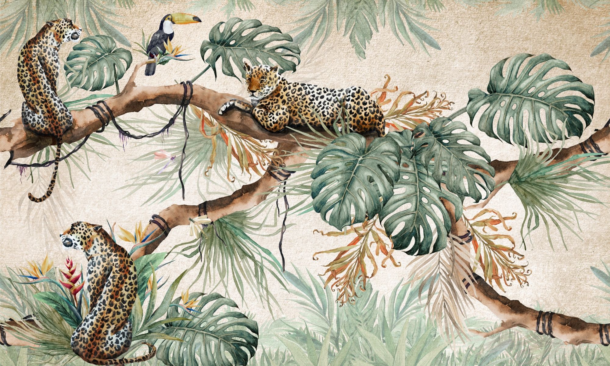Leopard in Tree – beautiful wall mural – Photowall