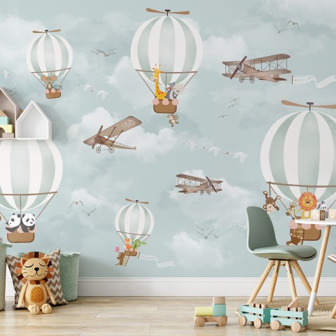 balloon wallpaper nursery