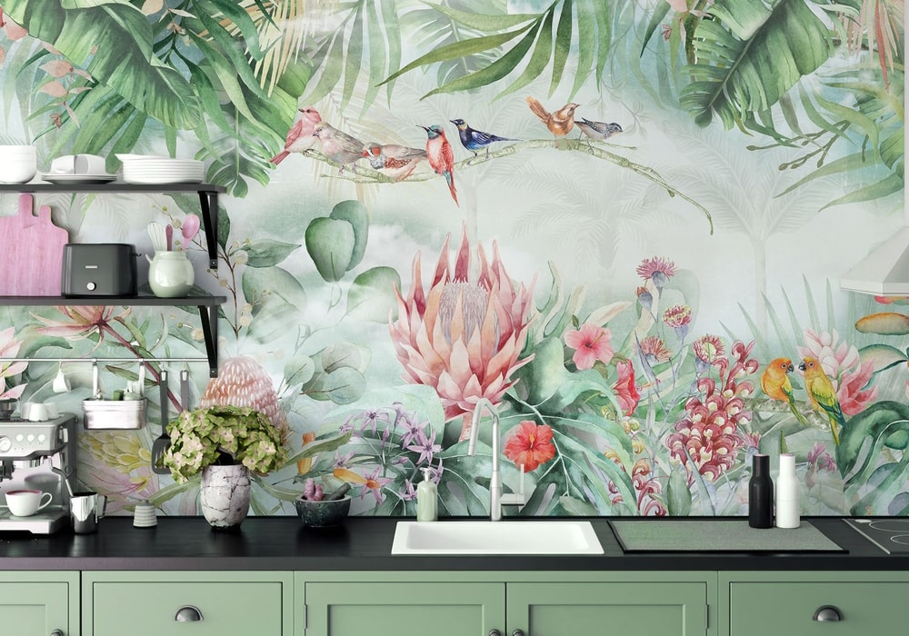 Tropical Exotic wallpaper for kitchen
