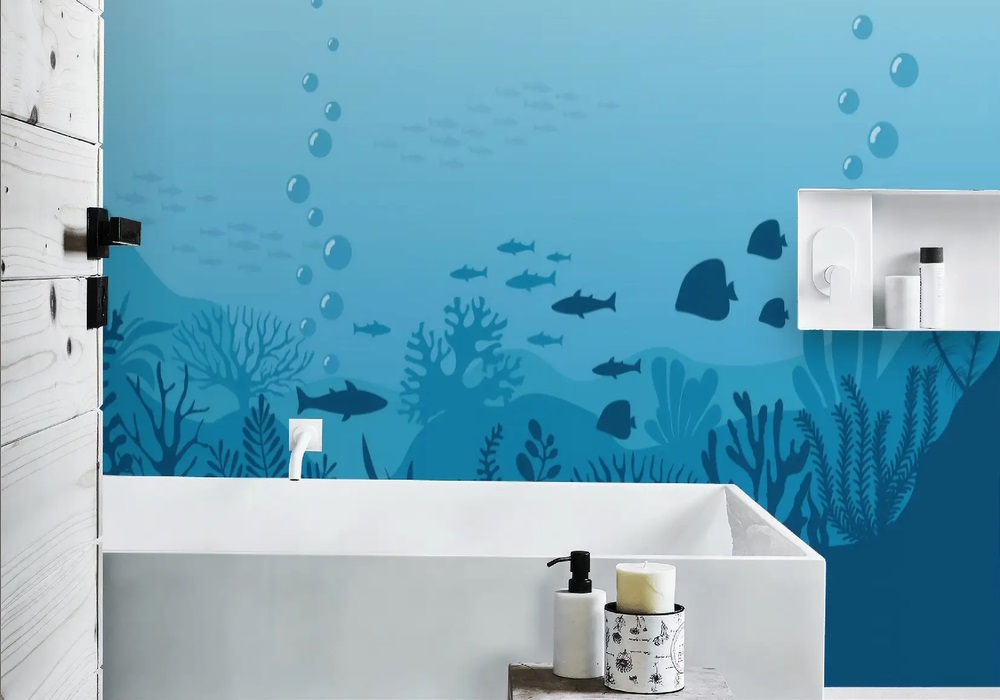 Kids Underwaters and Fishes Wallpaper Mural