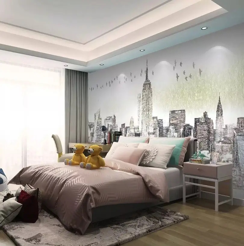 Monochrome Charcoal New York City Wallpaper Mural