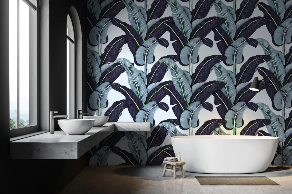 Exotic Banana Leaf Wallpaper Mural